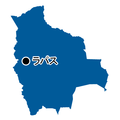 ボリビア多民族国無料フリーイラスト｜首都名(青)